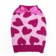thumbnail image 1 of Suéter de cuello alto para perro con estampado de corazón, 1 of 6