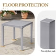 thumbnail image 5 of Crestlive Products Outdoor Side Table Set of 2,Small Square Metal End Table Weather Resistant Pool Side Tables for Patio Balcony（Light Gray), 5 of 7