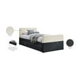 thumbnail image 2 of Meridian Furniture Ivy Black & Cream Velvet Twin Trundle/Storage Bed, 2 of 8