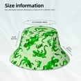 thumbnail image 3 of Fotbe Green Lizard Sombrero Tipo Pescador con Estampado – Sombrero de Sol de Algodón de Moda para Playa, Golf, Pesca, 3 of 6