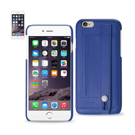 Reiko Genuine Leather RFID Wallet Back Case Strap for Apple iPhone 6 / 6s - Ultramarine