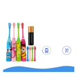 thumbnail image 4 of Cepillo de dientes eléctrico sónico para niños, cepillo de dientes ultrasónico con patrón de dibujos animados y cabezal de repuesto verde, 4 of 5