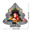 thumbnail image 2 of Metal Hanging Christmas Tree-Shaped Wind Decorations - Unique Tunnel Pattern Design for Yard & Garden Spinners Festive Outdoor Decor, 2 of 7