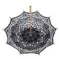 thumbnail image 4 of Elegant Vintage Ladies Handmade Black Cotton Parasol Umbrella Party Wedding Dancing Bridal Decor, 4 of 8