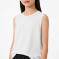 thumbnail image 4 of zbxnLI 3-14 Years Girls Plain Tank Top Summer Sleeveless Tee Tops for Kids Lightweight Quick Dry Mesh T Shirts, 4 of 7