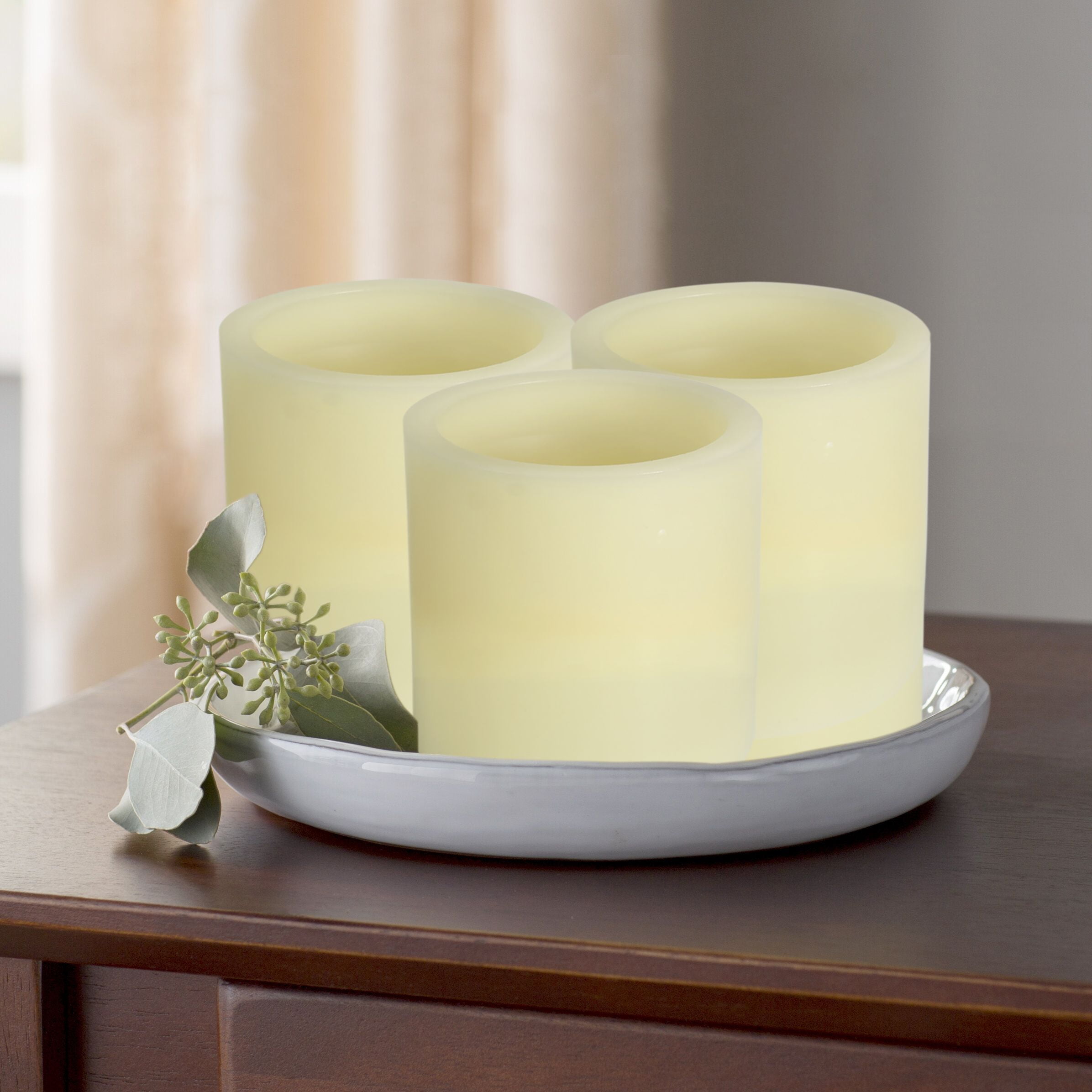 Mainstays 3x4 Inch Flameless LED Pillar Candle, Ivory
