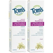 Tom's of Maine Fluoride-Free Antiplaque & Whitening Toothpaste, Natural Toothpaste, Fluoride Free Toothpaste, Fennel, 5.5 Ounce, 2-Pack (683398) 5.5 Ounce, 2 Pack