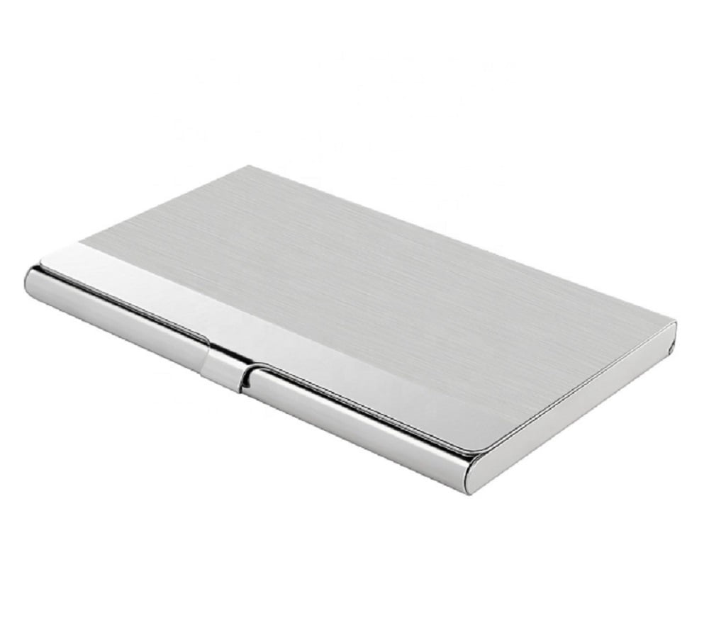Business Stainless Steel Name Credit ID-Card Holder Metal Case Box Wallet Pocket
