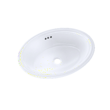 TOTO® Dartmouth® 17-1/4" x 12-7/8" Oval Undermount Bathroom Sink, Cotton White - LT643#01