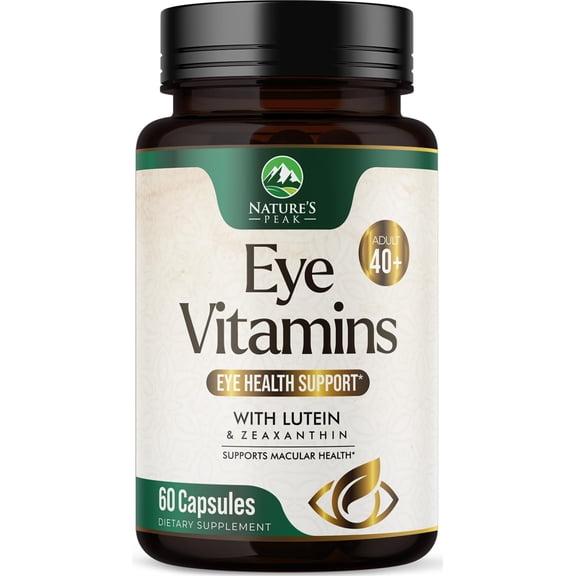 Eye Vitamins Supplements - 3x Strength Eye Health Vitamin with Lutein and Zeaxanthin - Vision Macular Health & Dry Eyes Support With Zinc, Vitamins C E & Minerals, Bottled in USA - 60 Capsules