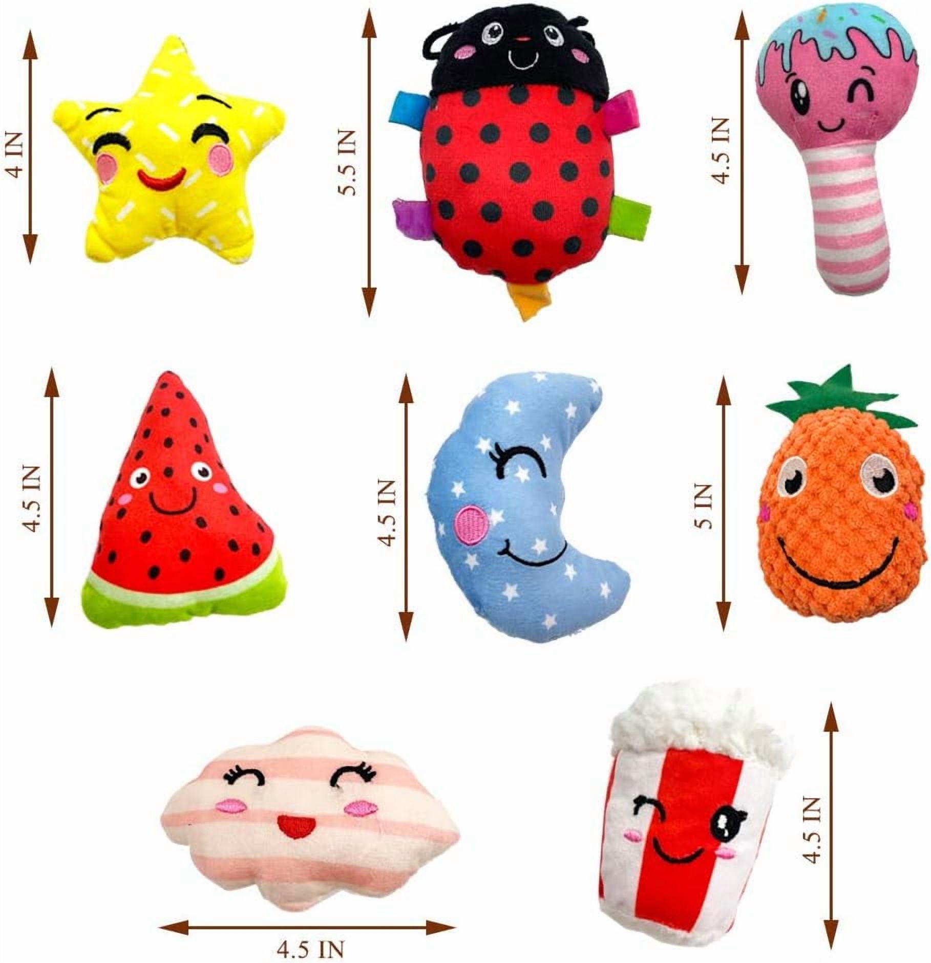 HTOY 18 Pack Dog Squeaky Toys Cute Stuffed Pet Plush Puppy Chew for Small Medium Pets - Bulk