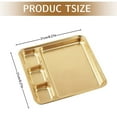 thumbnail image 3 of Goowood Gold Stainless Steel Divided Plates for Kids and Adults 4 Compartment Metal Lunch Tray Portion Control Plate for Camping Picnic, 3 of 6