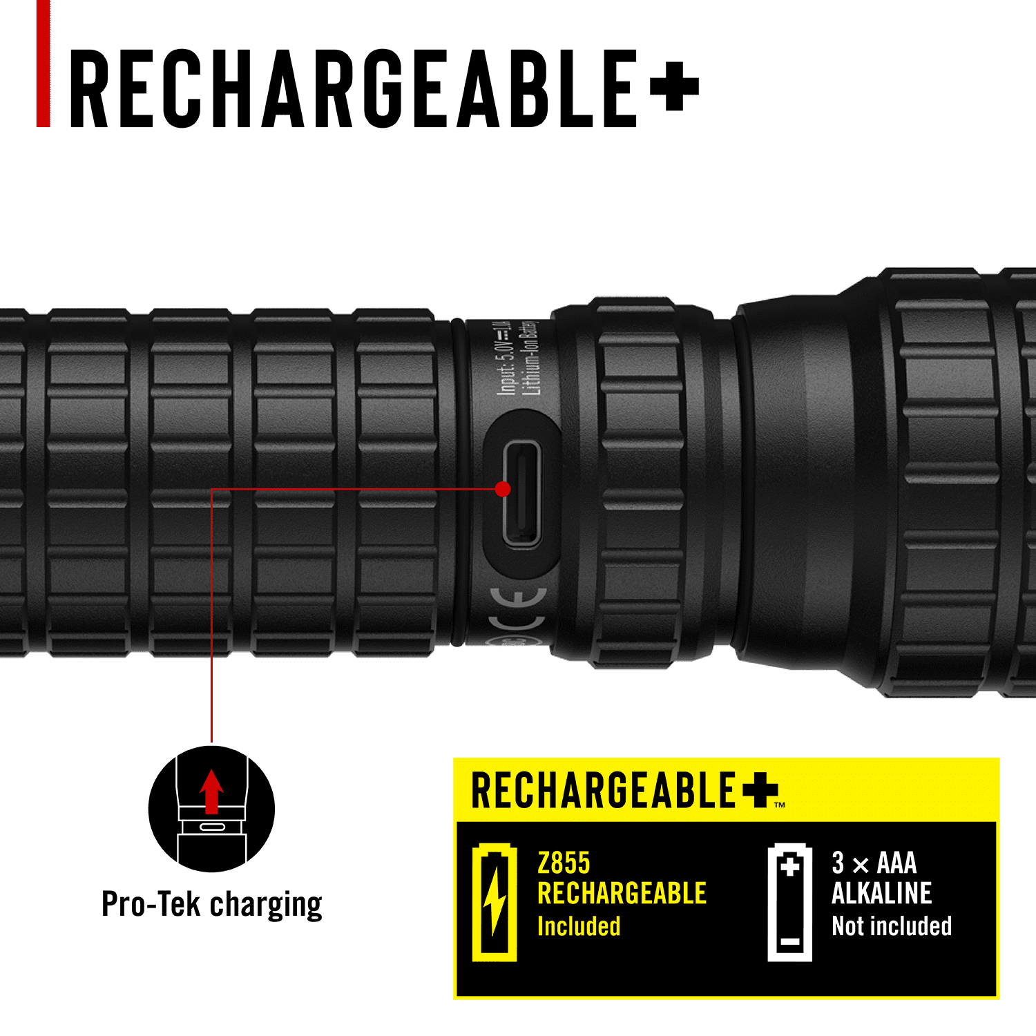 Coast G65R 1500 Lumen Rechargeable LED Flashlight, 3 Light Modes, Power Lockout, IP67 Waterproof