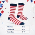 thumbnail image 7 of COOPLUS Women Crew Socks American Flag Patriotic 4th of July Independence Day Novelty Casual Socks 5 Pairs, 7 of 7
