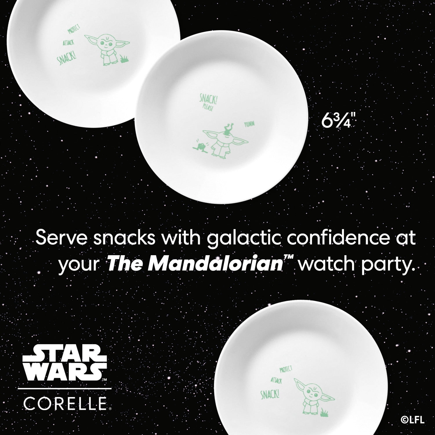 Corelle The Child 6.75” Appetizer Plate 4 Pack