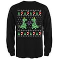 thumbnail image 1 of Tree Rex T Rex Ugly Christmas Sweater Mens Long Sleeve T Shirt, 1 of 1