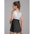 thumbnail image 3 of Jizyo Tenue de Cheerleading à Paillettes pour Fille, Robe de Tennis Golf avec Pompon et Chaussettes, Ensemble de Déguisement de Cheerleader, Blanc&Noir 10, 3 of 6