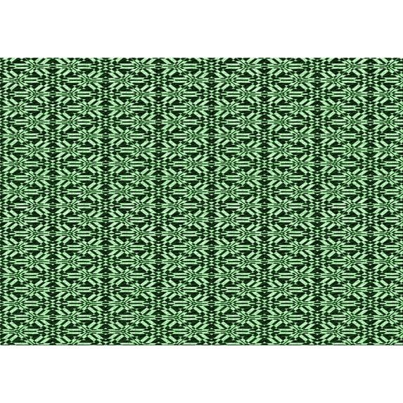 Ahgly Company Machine Washable Indoor Rectangle Transitional Pastel Green Area Rugs, 4' x 6'