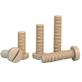 thumbnail image 5 of 1pcs Beige Nylon Slotted Round Head Screws M6x26mm, 5 of 5