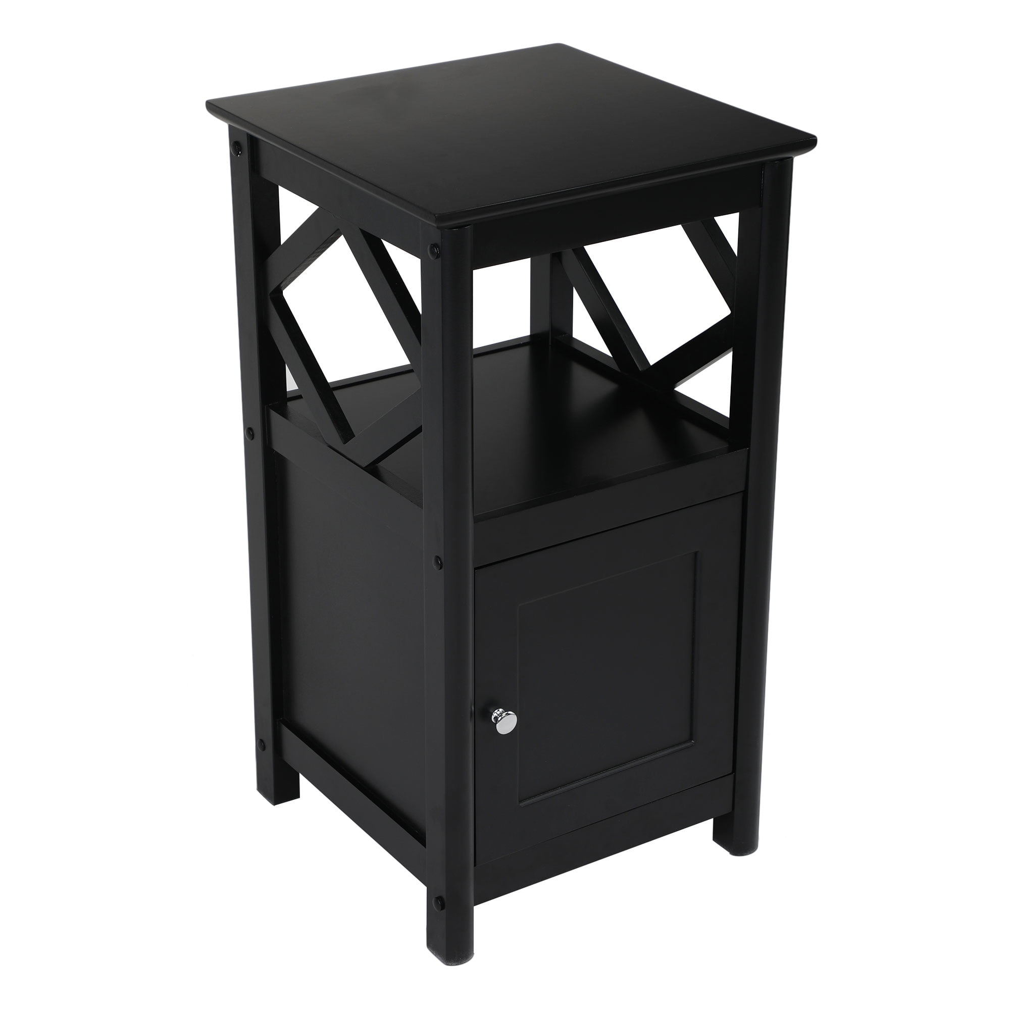 Kepooman Modern Versatile High-Leg Nightstands Side End Table Night Stand Storage Shelf with Drawer for Living Room Bedroom, Black Kepooman Modern Versatile High-Leg Nightstands Side End Table Night Stand Storage Shelf with Drawer for Living Room Bedroom, Black