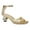 Gold, variant on XYD Women Knot Strappy Open Square Toe Sandals Diamond Crystal Low Chunky Heels Prom Evening Date Shoes Size 7 Gold