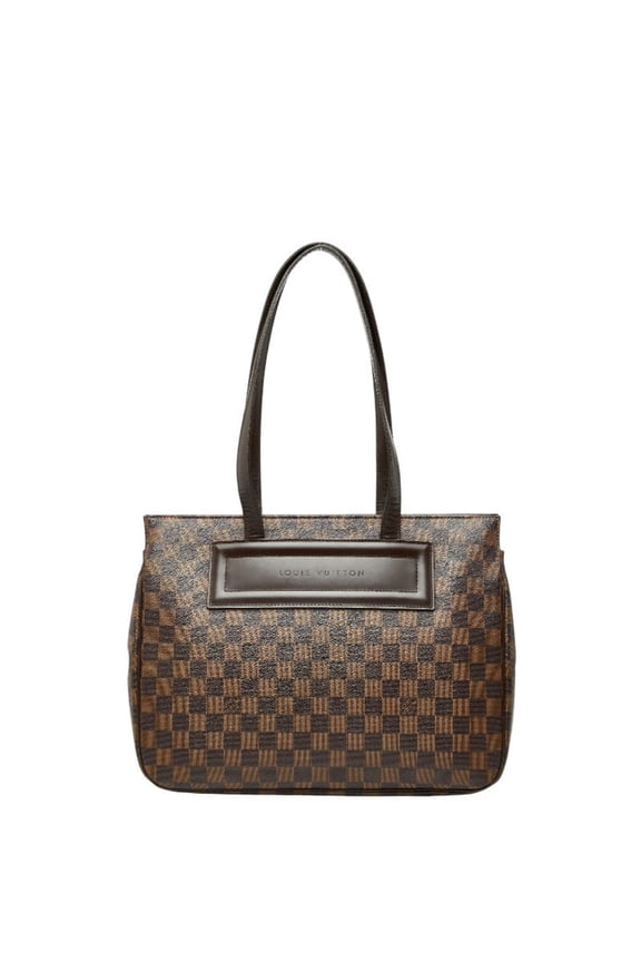 Pre-Owned Louis Vuitton Damier Parioli PM Handbag Tote Bag N51123 Brown Leather Women's LOUIS...