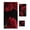 Red, variant on Purple Rose Towel Set of 3, Soft Microfiber Bath Towels, Hand Towel, Washcloths, Vintage Abstract Garden Flower Floral Black Quick-Dry Absorbent Towels for Bathroom Kitchen Hotel Beach Gym Spa
