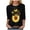 01-Black, variant on vigerkar Womens Tops 3/4 Sleeve Oversized Graphic Tees Vintage Round Neck Summer Shirts Casual Loose Blouse (Black, S)