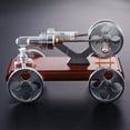 thumbnail image 5 of Stirling Engine Model Kit That Works, All-Metal Stirling Engine Car Model Kit with Transparent Cylinders & Solid Wood Base for Physics Science Experiment Demonstration, 5 of 5