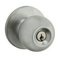 thumbnail image 1 of Weiser Safe Lock Regina Satin Chrome Exterior Door Knob/Entry Door Handle with Key, 1 of 5