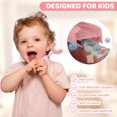 thumbnail image 3 of Cepillo de dientes infantil ZMRZ en forma de U, silicona suave rosa, 3 of 7