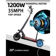 JUEXING Electric Scooter with Seat, 1200W Motor Up to 35 mph and 35 Miles Range, Folding Adult E Scooter Urban Commuter