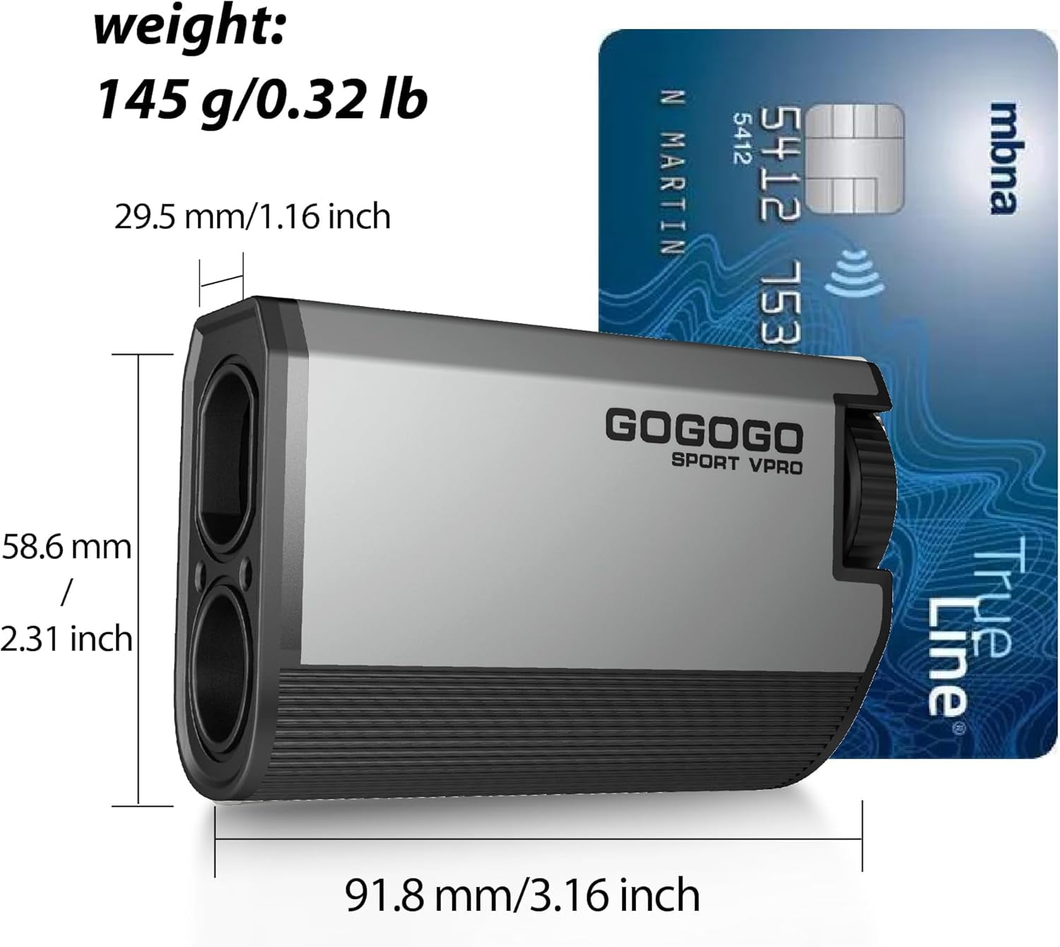 GOGOGO SPORT VPRO Mini Rangefinder for Golf and Hunting, 1200 Yards Range Finder with Horizontal Distance