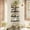 Black, variant on Fairy 4 Tier Rustic Brown Corner Floating Shelves for Wall, Farmhouse Corner Shelf Unit