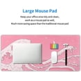 thumbnail image 5 of Pink Japanese Anime Gaming Mouse Pad XXL Cute Kawaii Aesthetic Wave Extended Big Large Desk Mat Non-Slip Rubber Base Stitched Edge Long Keyboard Mousepad for PC Computer Laptop,35.4×15.7 in, 5 of 6