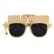 thumbnail image 1 of FELTECHELECTR Gafas de fiesta doradas, decoración para disfraz de cosplay, gafas de sol novedosas, anteojos de fiesta, accesorios para fotos, 1 of 6