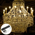 thumbnail image 5 of Uxcell E12 Lamp Base with Black Candle Cover Sleeves Chandelier Light Socket Kit 4 Set, 5 of 5