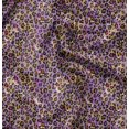 thumbnail image 1 of Soimoi Purple Silk Fabric Leopard Animal Skin Print Sewing Fabric Yard 42 Inch Wide, 1 of 6