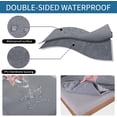 thumbnail image 2 of Juego de 2 fundas de asiento impermeables para sillas de comedor, fundas de asiento extraíbles y lavables de jacquard elástico, sin fundas traseras, beige JAMW Sencillez, 2 of 5