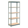 thumbnail image 3 of Global Industrial B2297445 Heavy Duty Shelving with 5 Shelves & Wood Deck - Gray - 48 x 12 x 84 in., 3 of 3