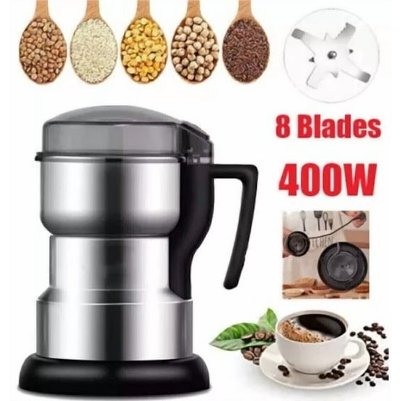 Mini Electric Coffee Grinder Grinding Milling Bean Nuts Spice Matte Blender 400W