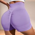thumbnail image 5 of Womens High Waisted Butt Lifting Athletic Shorts Seamless Ruched Back Smoothing Exercise Short Legging for Women, 5 of 5