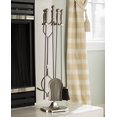 thumbnail image 4 of UniFlame, F-7547, 5-Piece Satin Pewter Fireplace Tools Set with Pedestal Place, 4 of 4