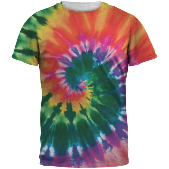 Spiral Tie Dye All Over Adult T-Shirt - 2X-Large