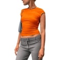 thumbnail image 1 of Camiseta sin espalda para mujer Color puro suave piel amigable transpirable moda camiseta para aniversario, 1 of 4