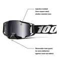 thumbnail image 5 of 100% Armega Goggle - Black - Silver Mirror 50005-00030, 5 of 7