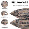 thumbnail image 5 of Throw Pillow Covers 18x18 Inch Set of 2, Vintage Boho Waterproof Outdoor Pillow Covers, Middle Century Western Geometric Abstract Art Decorative Cushion Pillowcases for Couch, Sofa, Bed, Patio, 5 of 9