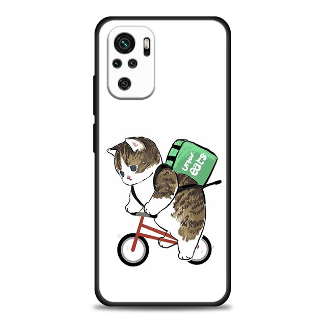 Divertida funda de teléfono con diseño de gato y gatito para teléfono, cubierta negra para Poco Redmi Note 8, Poco X4, X4, NFC, M4, X3, F3, M3, F1, GT Pro zhangmengya LED