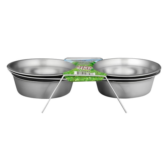 Loving Pets Silent Double Diner Noise-Free Dining Grey 2 Quart, 1.0 CT