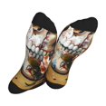 thumbnail image 5 of Bingfone Compression Socks for Women and Men Long Socks for Running Athletic Cycling Nurse- Rose Floral Skull, 5 of 7